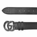 Gucci GG Silver Buckle Black Premium Belt-thumb-3