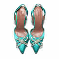 Amina Mauddi Green Begum Embellished Heel Sandals-thumb-5