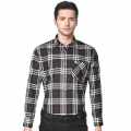 Burberry Black Premium Quality Men's Check Shirt-thumb-0