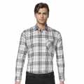 Burberry White Premium Quality Men's Check Shirt-thumb-0