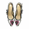 Dior Floral Printed White Premium Heel Sandals-thumb-5