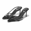 Rene Caovilla Black Premium Heel Sandals-thumb-0