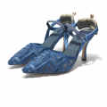 Fendi Blue Denim high-heeled Sandals-thumb-0