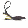 Fendi Coffee Premium Heel Sandals-thumb-2
