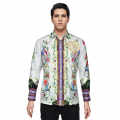 Versace Jeans Couture White Garden Print Shirt-thumb-6