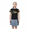 Dior Embroidery logo Black Premium Girls Co-ord Set-thumb-0