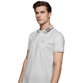Burberry White Premium Luxury Polo T-shirt-thumb-2