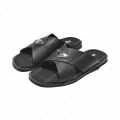 Prada Black Saffiano leather Crisscross Flip-flops-thumb-0