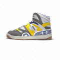 Gucci Yellow & Grey Basket High-Top Premium Sneakers-thumb-0