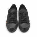 Burberry Logo Print Black Gabardine Sneakers-thumb-2