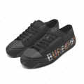 Burberry Logo Print Black Gabardine Sneakers-thumb-5