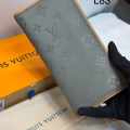 Louis Vuitton Grey Premium Long Wallet-thumb-0