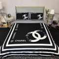 Chanel Black Premium Quality Bedsheet-thumb-0