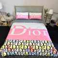 Dior Pink Premium Quality Bedsheet-thumb-0