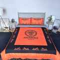 Hermes Orange Premium Quality Bedsheet-thumb-0