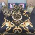Versace Black & Golden Premium Quality Bedsheet-thumb-0