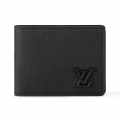 Louis Vuitton Black Premium Compact Wallet-thumb-0