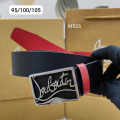 Christian Louboutin Silver Premium Quality Leather Belt-thumb-0