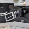 Mont Blanc Silver Premium Quality Leather Belt-thumb-0