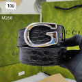 Gucci Silver Premium Quality Leather Belt-thumb-0