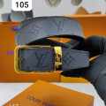 Louis Vuitton Golden Premium Quality Leather Belt-thumb-0