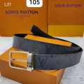 Louis Vuitton Silver Premium Quality Leather Belt-thumb-0