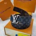 Louis Vuitton Silver Premium Quality Leather Belt-thumb-0