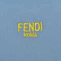 Fendi Roma Embroidered logo Sky Blue Polo T-shirt-thumb-3