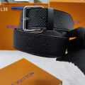 Louis Vuitton Silver Premium Quality Leather Belt-thumb-0