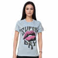 Superdry Sky Blue Premium Quality Women T-shirt-thumb-0