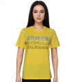 Armani Exchange Yellow Premium Quality Women T-shirt-thumb-0