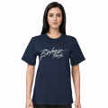 Balmain Dark Blue Premium Quality Women T-shirt-thumb-0