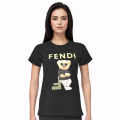 Fendi Crew Neck Black Premium Women T-shirt-thumb-0