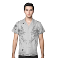 Amiri White Botanical Leaves Short Sleeve Shirt-thumb-0
