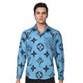 Louis Vuitton Blue Premium Quality Shirt-thumb-0