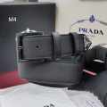 Prada Black Premium Quality Leather Belt-thumb-0