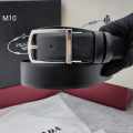 Prada Black & Silver Premium Quality Leather Belt-thumb-0