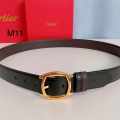 Cartier Black&Golden Premium Quality Leather Belt-thumb-0