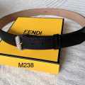 Fendi Silver Premium Quality Leather Belt-thumb-0