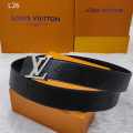 Louis Vuitton Silver Premium Quality Leather Belt-thumb-0