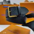 Louis Vuitton Golden Premium Quality Leather Belt-thumb-0