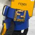 Fendi Golden Premium Quality Leather Belt-thumb-0