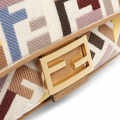 Fendi Baguette FF embroidery Multicolor canvas bag-thumb-4