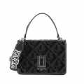 Karl Lagerfeld Simone Small Leather Crossbody Black Shoulder Bag-thumb-1