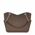 Michael Kors Jet Set Large Logo Brown Shoulder Bag-thumb-2