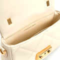 Charles & Keith Quilted Boxy Top Cream Handle Bag-thumb-4