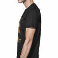 Armani Exchange Black Mercerized Cotton Metal Print T-shirt-thumb-3