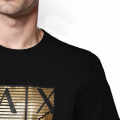 Armani Exchange Black Mercerized Cotton Metal Print T-shirt-thumb-4