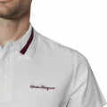 Salvatore Ferragamo Embroidered logo White Polo T-shirt-thumb-4