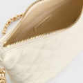 Charles & Keith Duo Quilted Slouchy Cream Hobo Bag-thumb-3